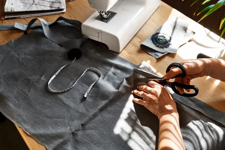 woman-cutting-out-pattern-paper-in-linen-fabric-fashion-atelier-tailoring-handmade-clothes-concept-768x512